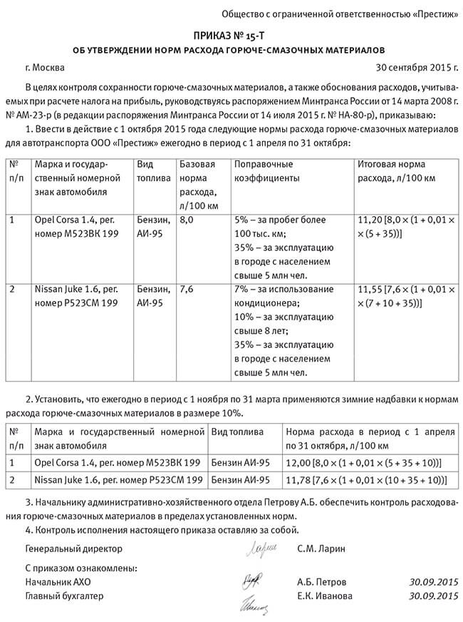 Минтранс нормы расхода гсм на 2023 год. Приказ об утверждении нормы расхода топлива на автомобиль образец. Образец приказа по нормам расхода топлива на предприятии. Приказ об установлении норм расхода ГСМ. Образец приказа на утверждение норм расхода топлива образец.