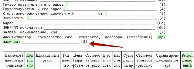 Счет с игк образец