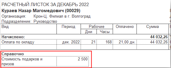 Приказ о выдаче подарков к 8 марта